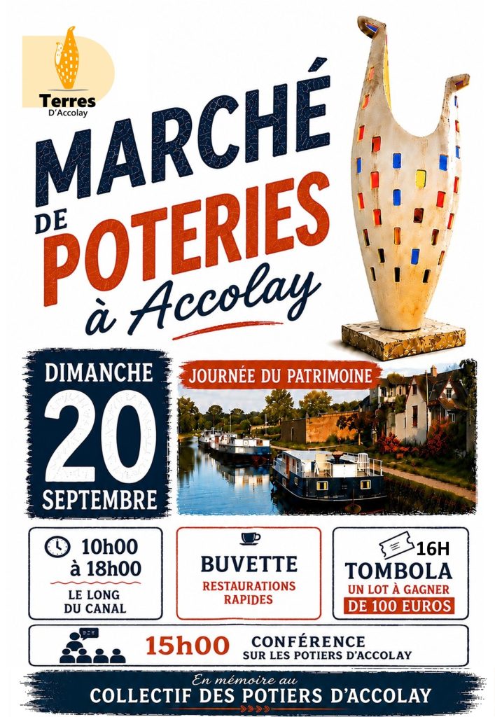 Affiche marché de potiers accolay